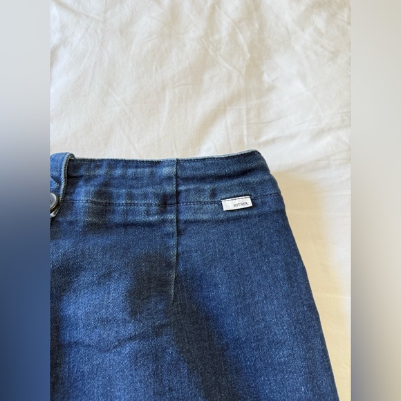 MOTHER | SZ 27 | Zipped Greaser Loop High Waist Crop Wide Leg Jeans Medium Wash - Picture 9 of 12